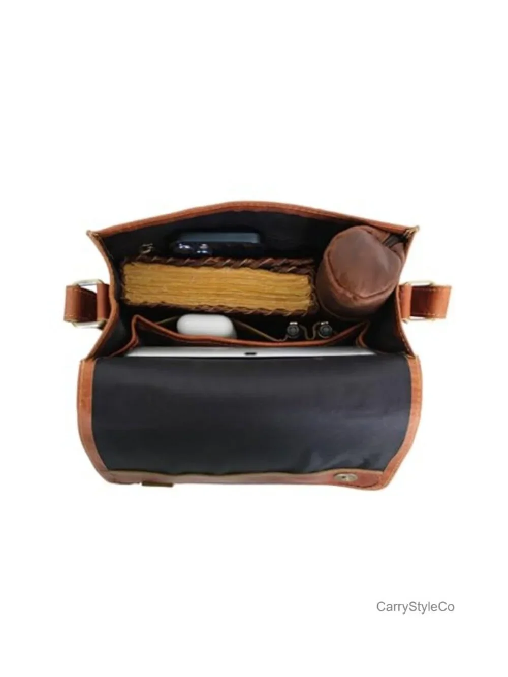 Vintage Leather Messenger Bag Briefcase Laptop Case Office Gift for Men